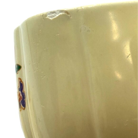 Homer Laughlin1930s Lidded Sugar Bowl Columbine Century Floral Pottery Ceramic W - Picture 10 of 10